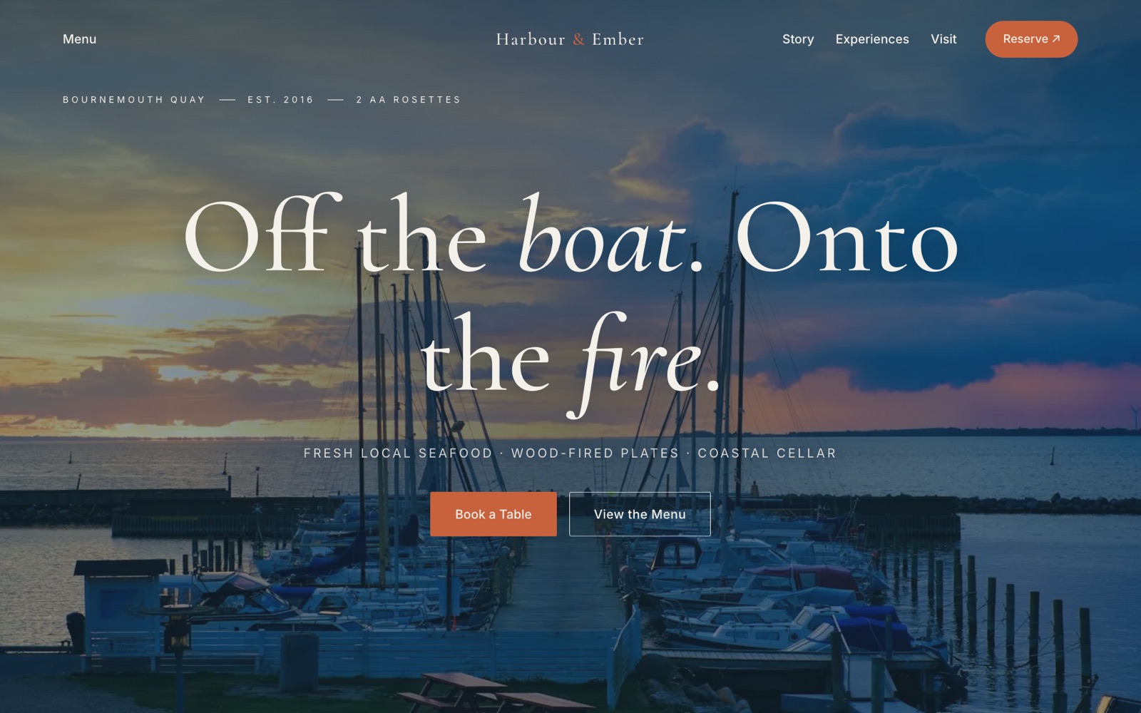 The Harbour & Ember site we built