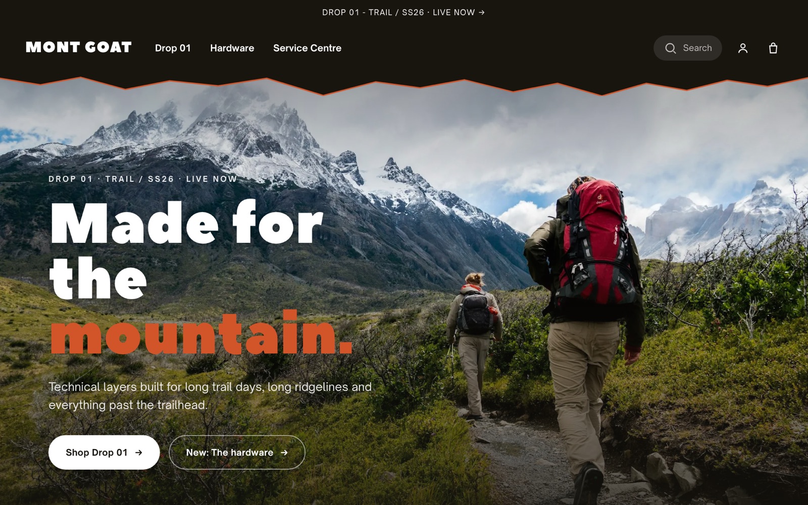 The Mont Goat site we built